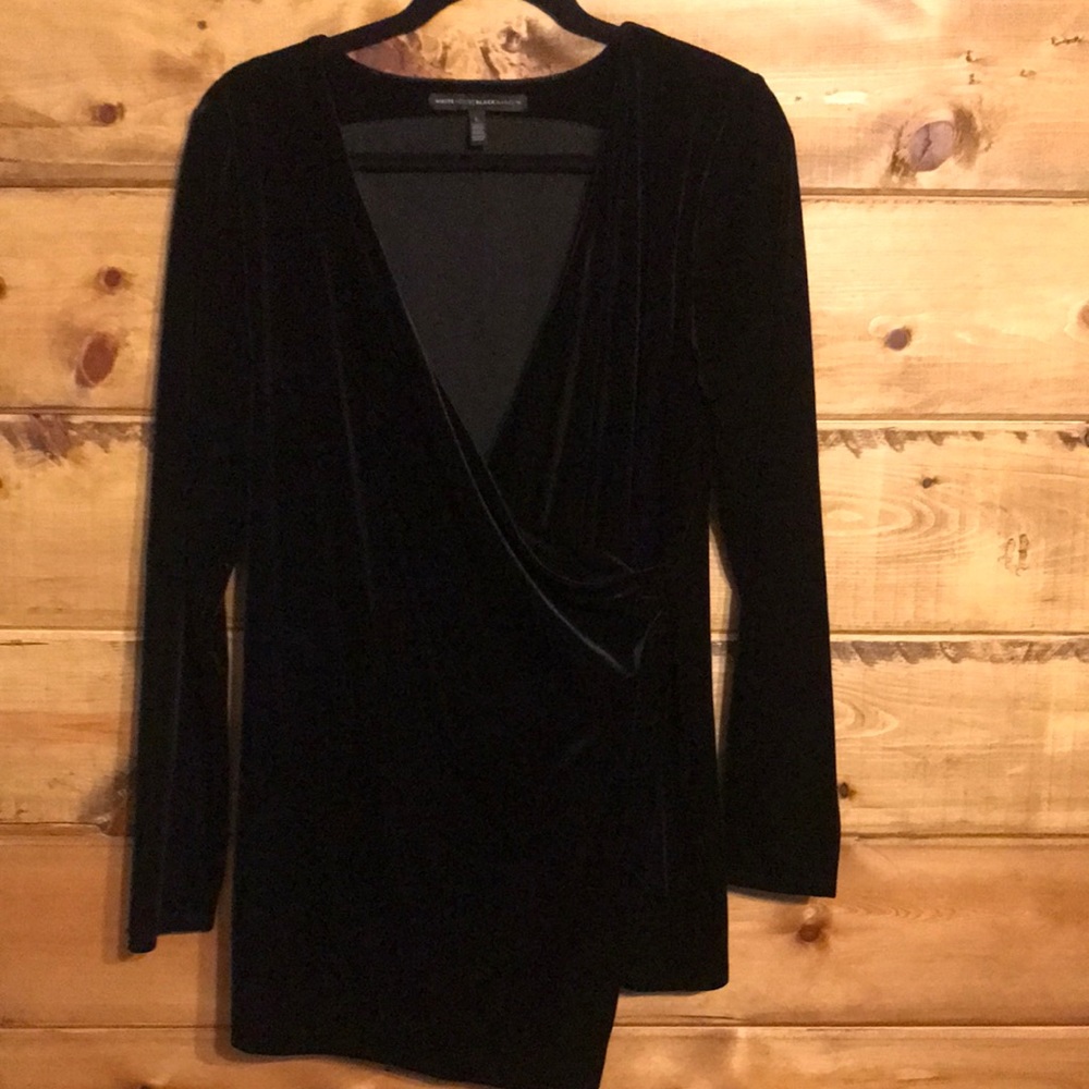 New without tags, WHBM faux velvet top.